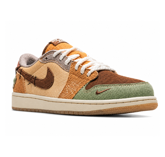 Vista frontal Nike SB Dunk Low x Travis Scott Cactus Jack
