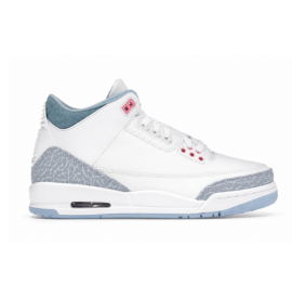 Jordan 3 blanco azul
